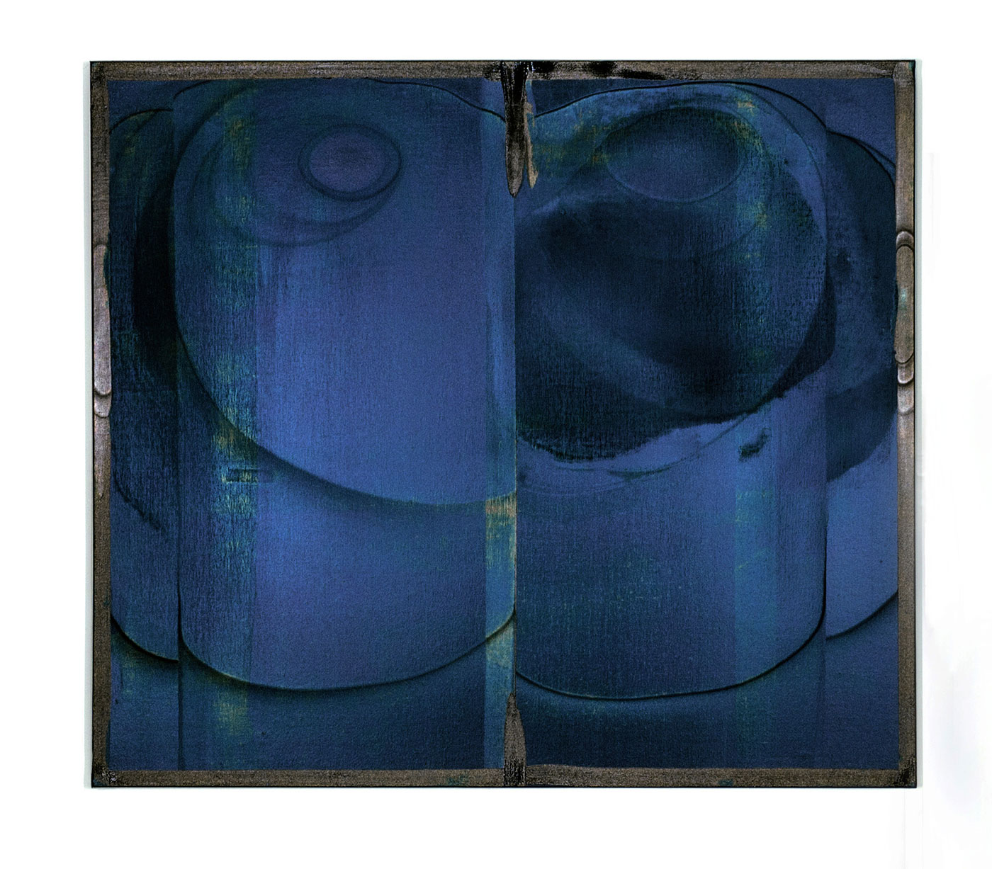 Antonio Catelani - Assenze in Blu di Prussia 2022. Oil on canvas cm 75x85