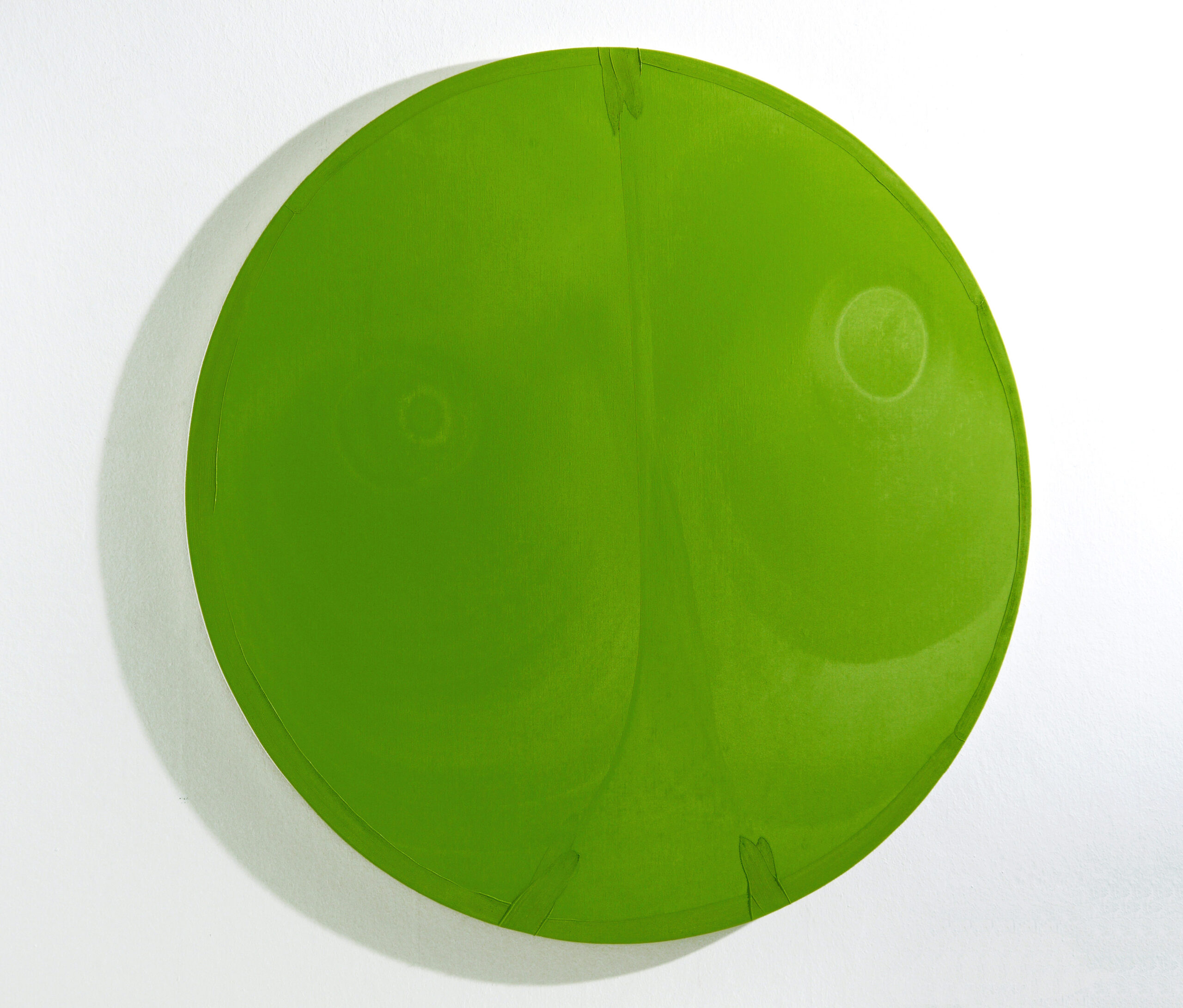 Antonio Catelani - flying kisses (green), 2020 oil on canvas cm 80 Ø