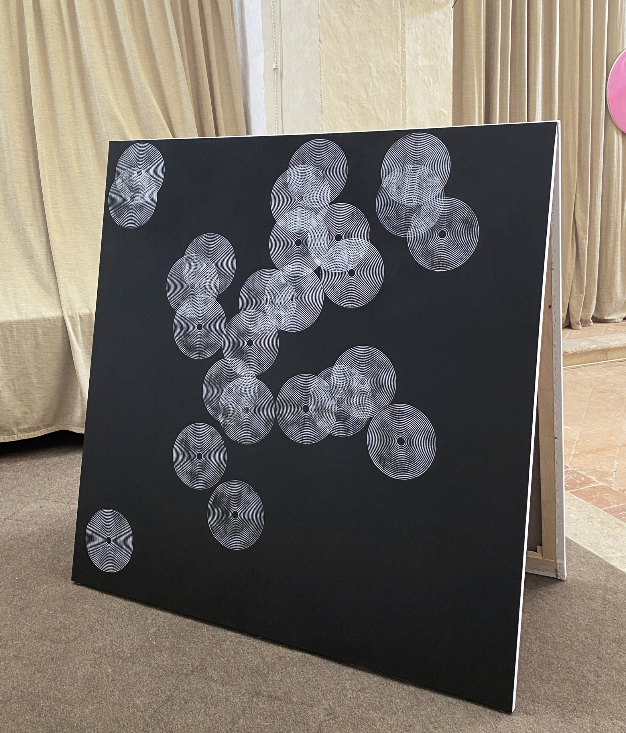Antonio Catelani - Roulettes, 2022 olio su tela cm 160x160 -due tele-